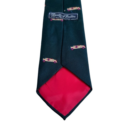 Classic Men’s Neck Tie with Embroidered Packards - Picture 3 of 7